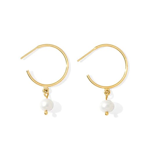 Freshwater Pearl Hoop Earrings